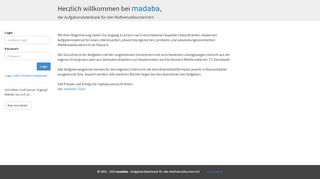 
                            2. madaba - Aufgabendatenbank für den Mathematikunterricht