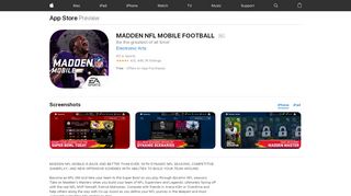 
                            9. ‎MADDEN NFL MOBILE FOOTBALL on the App Store