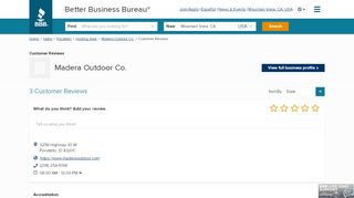 
                            8. Madera Outdoor Co. | Reviews | Better Business Bureau® Profile