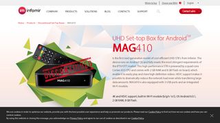 
                            6. MAG410 description, specifications | STBs for business from Infomir
