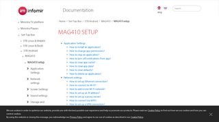 
                            7. MAG410 setup | STB Android MАG410 | Infomir Documentation