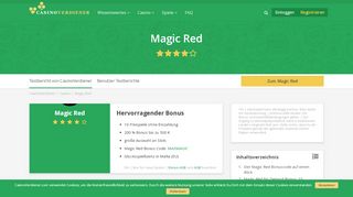 
                            7. Magic Red Casino – 500 € Bonus + 100 Freispiele (August 2019)