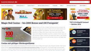 
                            3. Magic Red Casino – bis 200€ Bonus und 100 Freispiele!