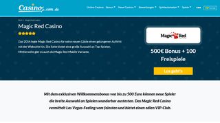 
                            4. Magic Red Casino im Test | Jetzt 100 Freispiele sichern