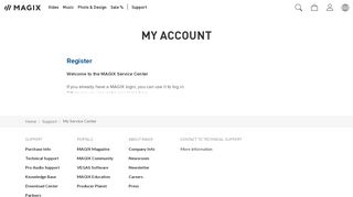 
                            8. MAGIX Service Center – Login to your account