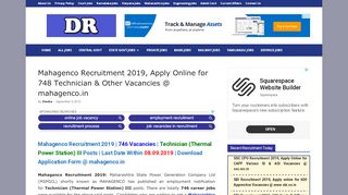 
                            7. Mahagenco Recruitment 2019, Apply Online for 748 ...