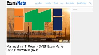 
                            6. Maharashtra ITI Result - DVET Exam Marks 2018 …