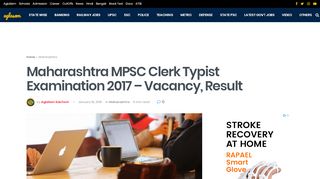 
                            8. Maharashtra MPSC Clerk Typist Examination 2017 - Vacancy ...