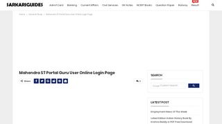 
                            3. Mahendra ST Portal Guru User Online Login Page » Sarkari ...