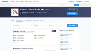 
                            5. Mahendra’s Institute Reviews by Employees | AmbitionBox
