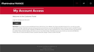 
                            1. Mahindra Finance| My Account Access – Mahindra ... - Login