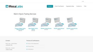 
                            3. Mail-In Spore Testing Services - Mesa Labs