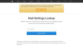 
                            6. Mail Settings Lookup - support.apple.com