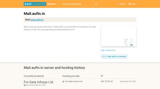 
                            9. Mail.aufin.in server and hosting history - Easy Counter