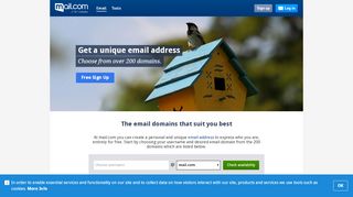 
                            3. mail.com more than 200 domains - Free email accounts