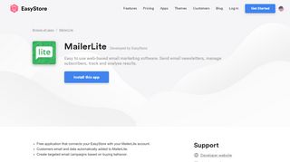 
                            2. MailerLite | Apps | EasyStore