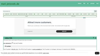 
                            3. Mail.jetzweb.de has one IP number. The IP number is 89.245 ...