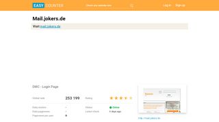 
                            1. Mail.jokers.de: DMC - Login Page - Easy Counter