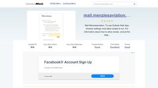 
                            11. Mail.menziesaviation.com website. Outlook Web App.