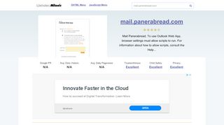 
                            8. Mail.panerabread.com website. Outlook Web App.