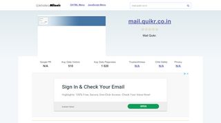 
                            7. Mail.quikr.co.in website. Webmail - Login. - JavaScript