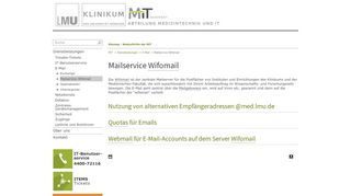 
                            5. Mailservice Wifomail - klinikum.uni-muenchen.de