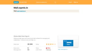 
                            8. Mail.sspmis.in: Zimbra Web Client Sign In - easycounter.com