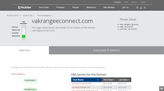 
                            8. mail.vakrangeeconnect.com - Domain - mcafee.com