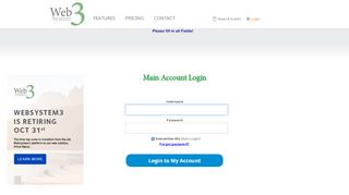 
                            1. Main Account Login - WebSystem3