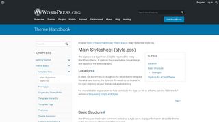 
                            7. Main Stylesheet (style.css) - WordPress Developer Resources