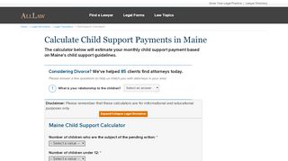 
                            9. Maine Child Support Calculator | AllLaw