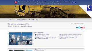 
                            5. Maintain and renew your ATOL | UK Civil Aviation Authority