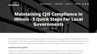 
                            9. Maintaining CJIS Compliance In Illinois – 5 Quick Steps For Local ...