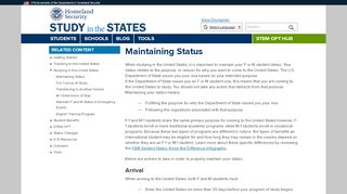 
                            7. Maintaining Status | Study in the States