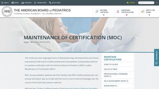 
                            5. Maintenance of Certification | American Board of Pediatrics