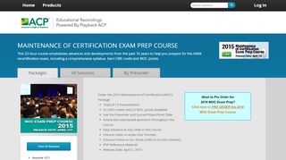 
                            7. Maintenance of Certification Exam Prep Course - PlaybackACP | ACP