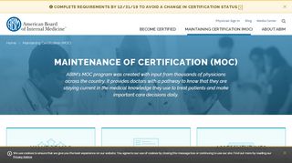 
                            6. Maintenance of Certification (MOC) | ABIM.org