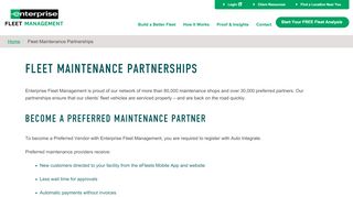 
                            2. Maintenance Partnerships – Enterprise Fleet Management