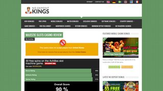 
                            8. Majestic Slots Casino Review - nodepositkings.com