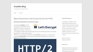 
                            7. Major Enhancements: Lets Encrypt Free SSL and ... - iFastNet
