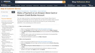 
                            8. Make a Payment on an Amazon Store Card or …