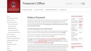 
                            2. Make a Payment - Treasurer's Office - University of Arkansas