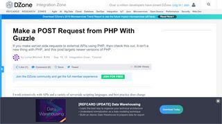 
                            6. Make a POST Request from PHP With Guzzle - DZone ...