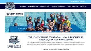 
                            9. Make a Splash - USA Swimming Foundation