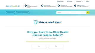 
                            5. Make an appointment | Allina Health