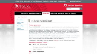 
                            2. Make an Appointment at Rutgers Newark Health Services
