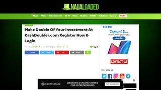 
                            5. Make Double Of Your Investment At KashDoubler.com Register ...