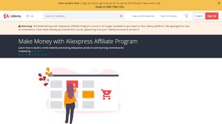 
                            8. Make Money with Aliexpress Affiliate Program | Udemy