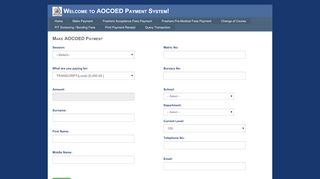 
                            1. Make Payment - AOCOED Application Portal!