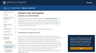 
                            1. Making an Appointment | Student Health Center | American University ...